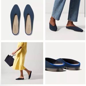 Rothy's Women's almond Demi slide in navy blue EUC sz 8